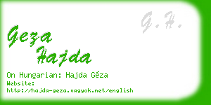 geza hajda business card